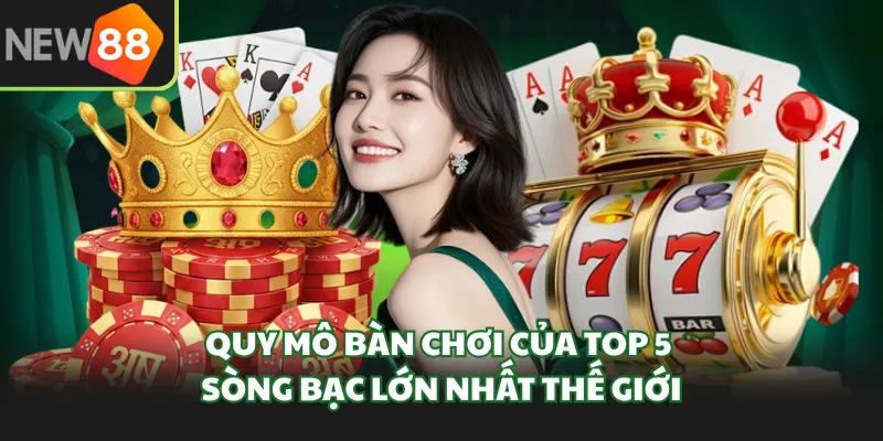 Quy mô bàn chơi của top 5 sòng bạc lớn nhất thế giới